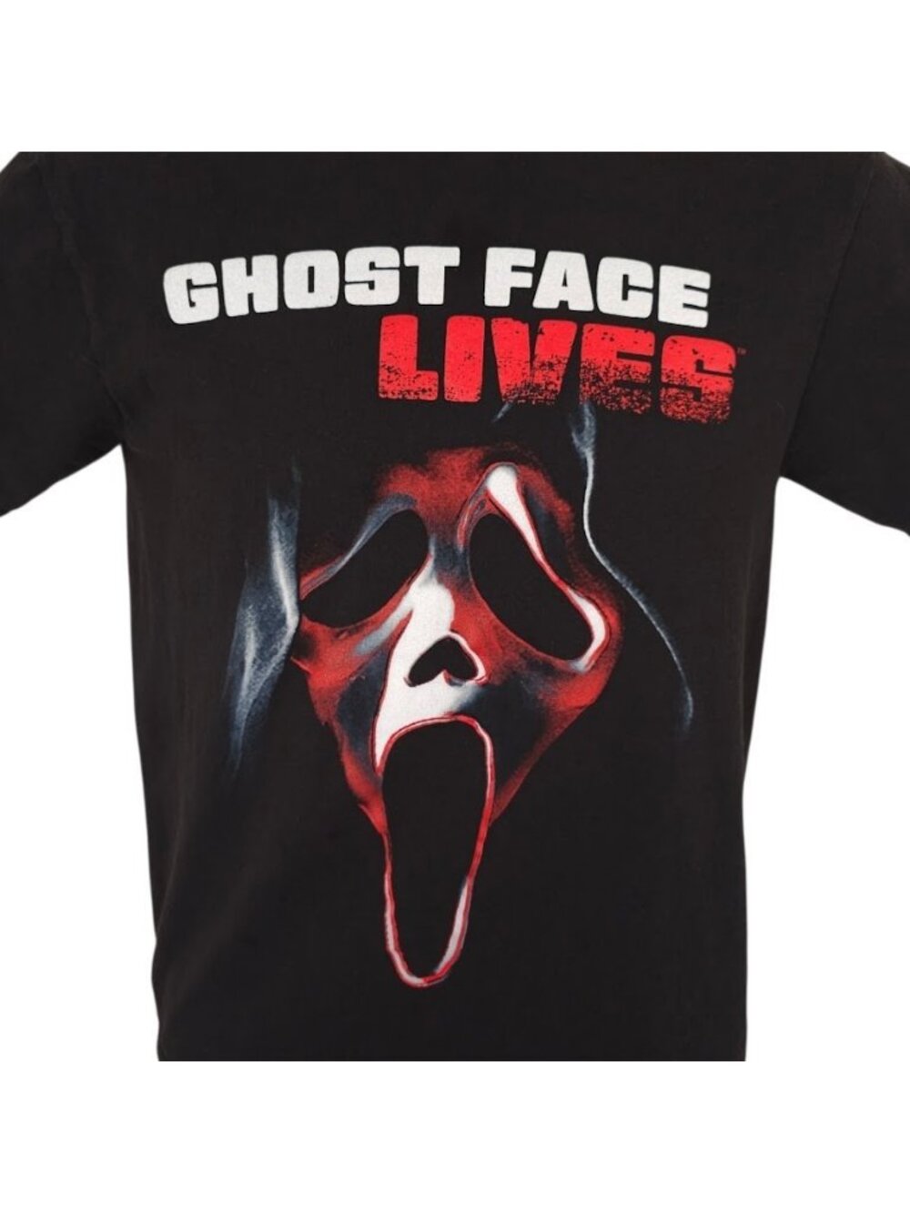 Scream Movie T Shirt Mens Size Small Black Ghostface Lives Horror Movie Promo